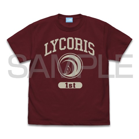 【リコリス・リコイル】リコリス 1st カレッジTシャツ/BURGUNDY-XL