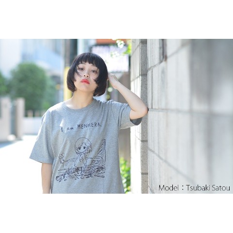 【メンヘラ少女】 灰色Tシャツ×黒(Sサイズ)