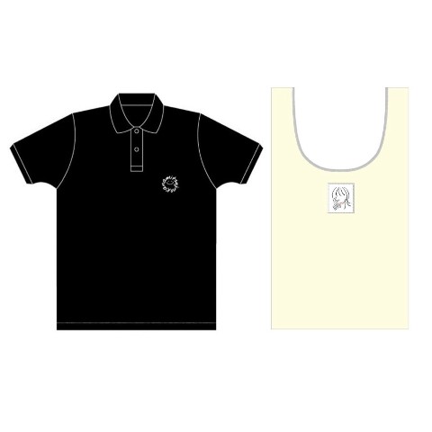 《イベント対象》【辻野かなみ】オーバーサイズポロシャツ(Lサイズ)＋マルシェバッグ セット