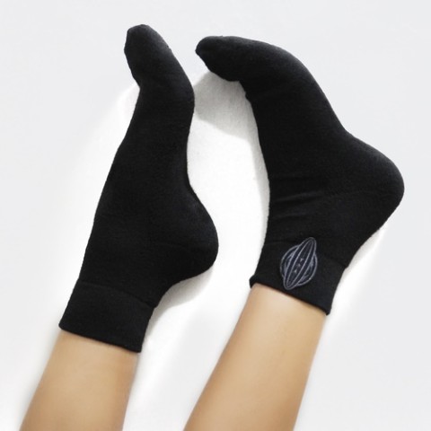 【VIVE VAGINA】Wappen Short Socks　Black/BlackLogo