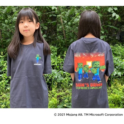 【Minecraft】ゾンビバックプリントTシャツ XSサイズ