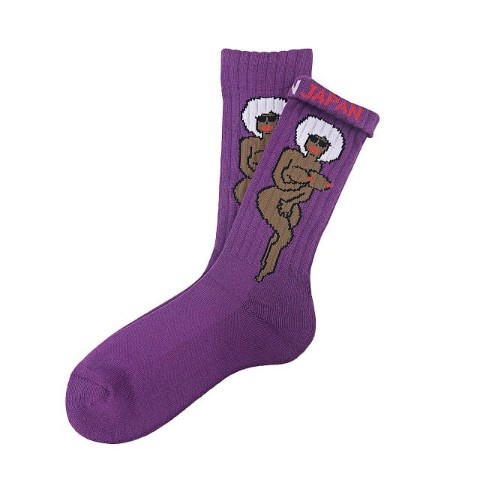 【ching&co.】裸婦&TOUGH - purple- Socks