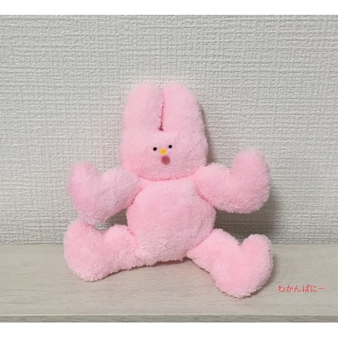 【わかんぱにー】ムキムキウサギさん(ピンク)　おとぼけ