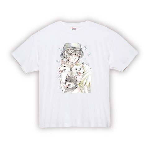 【アニマルハウスユーキ】Tシャツ　柴犬　M　WHITE