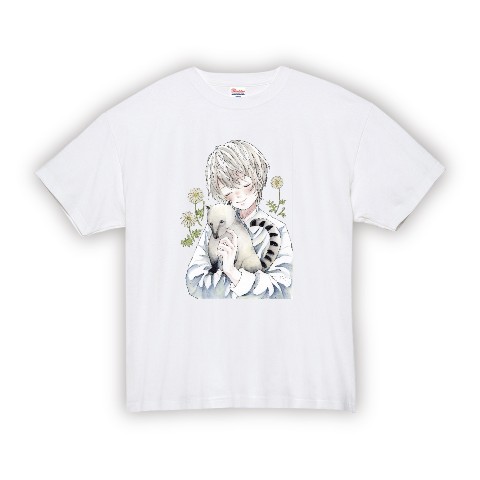 【アニマルハウスユーキ】Tシャツ　アカハナグマ　XL　WHITE
