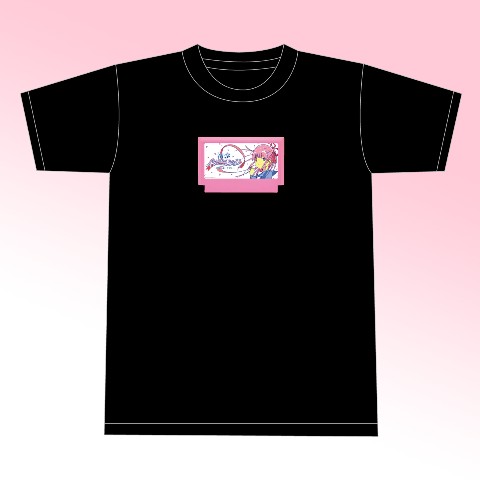 【初恋インビテーション】Tシャツ《カセット》BK（XLサイズ）