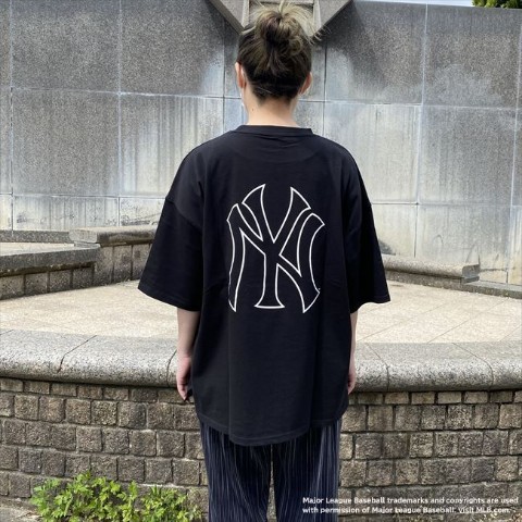 【MLB】Tシャツ ニューヨーク・ヤンキース ブラック（Lサイズ）