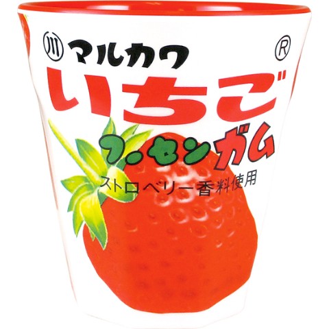 【お菓子メラミンカップ】マルカワフーセンガム　いちご
