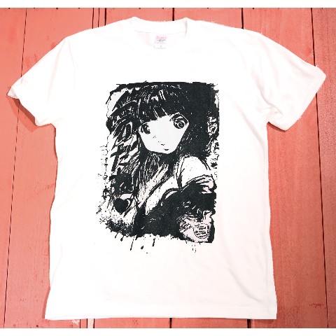 【愛☆まどんな】床絵Tシャツ（ホワイト）/Lサイズ