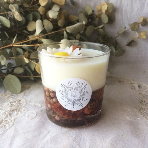 【10mei candle works】botanical glass（ローズの香り）