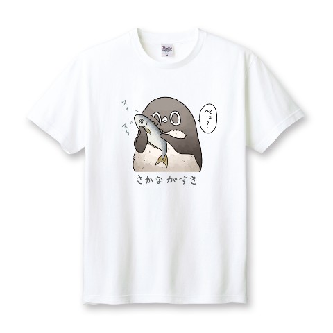 【虚無かわいいアデリーペンギン】Tシャツ　ホワイト　Mサイズ