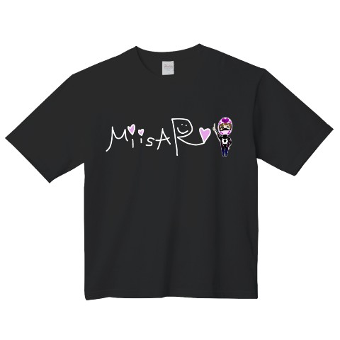 【MIISA】ビッグシルエットTシャツ BK（XLサイズ）