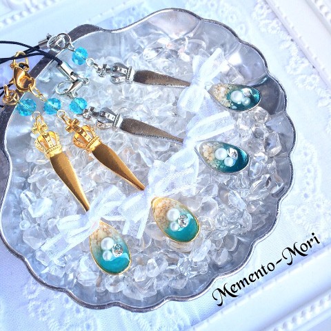 【Memento-Mori】人魚姫のティースプーンストラップ　ゴールド