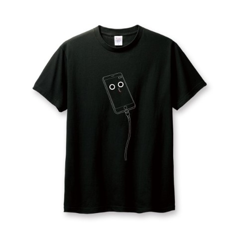 【いくとん】TシャツブラックXL(落ち着きのない充電器)