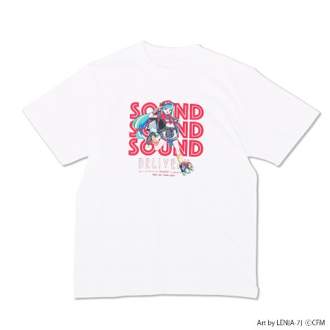 【初音ミク】SOUND DELIVERY イラストTシャツ 初音ミク ホワイト XL