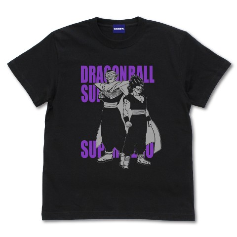 【ドラゴンボール】スーパーヒーロー 悟飯＆ピッコロ Tシャツ/BLACK-XL