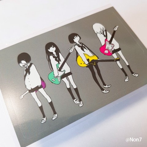 【渡瀬しぃの】ClowZ-IC CARD STICKER／ギター＆ベース×女子高生(A)