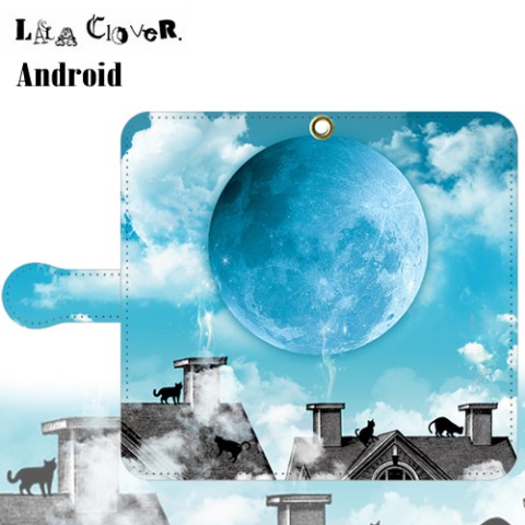 【LALA CloveR.】ネコの世界 手帳型 Androidケース