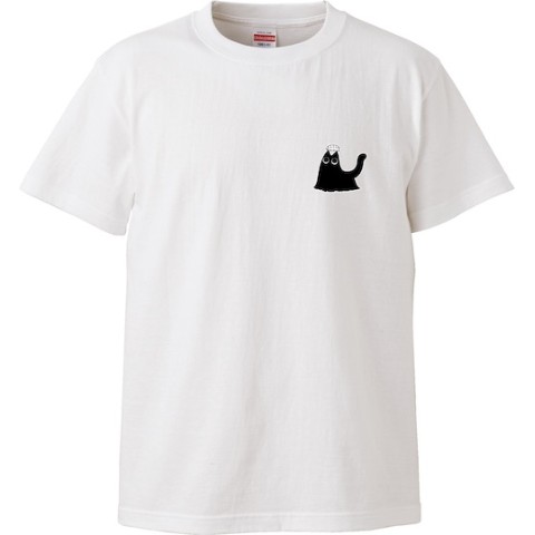 【猫のようなナニカ】 Tシャツ ホワイト（Lサイズ）