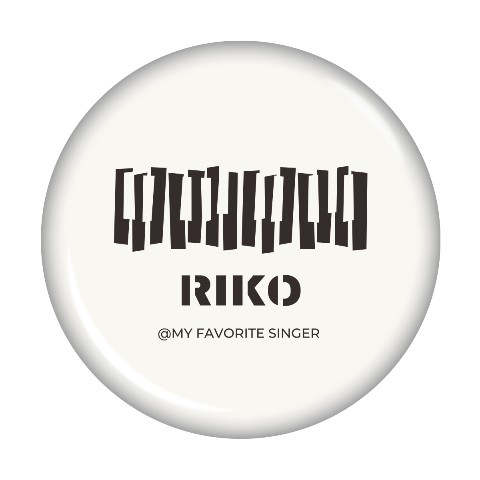 【RIKO】缶バッジ WH