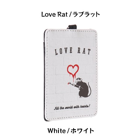 【Brandalised】リール付パスケース(Love Rat)