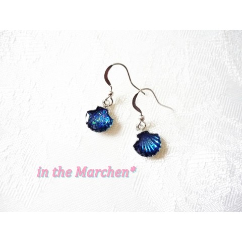 【in the Marchen*】「ブルーグリーンラグーンの人魚の耳飾り」　マーメイド　ピアス