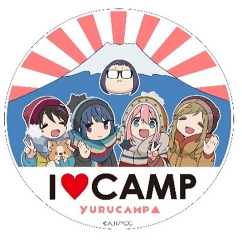 【ゆるキャン△】リフレクターマグネットステッカー(I LOVE CAMP)