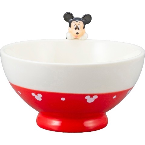 【ディズニー】フィギュア付き茶碗　ミッキーマウス