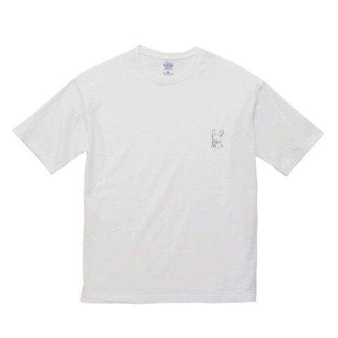 【はなちゃん】うさぎTシャツ ホワイト（XLサイズ）
