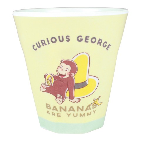 【おさるのジョージ】マットメラミンカップ　バナナおいしい