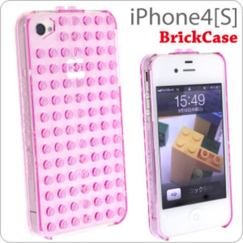 [Softbank/au iPhone 4S/4専用]◆SmallWorks/スモールワークス◆ BrickCase ハードケース (Clear Pink/クリアピンク)