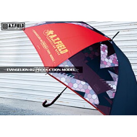 【エヴァンゲリオン】ATF６５ＣＭ耐風 ジャンプ傘 レッド