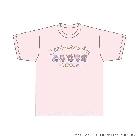 【SOPHIA×サンリオキャラクターズ】Tシャツ　ベビーピンク（Lサイズ）