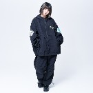【TRAVAS TOKYO】Patch nylon hoodie 【Black】