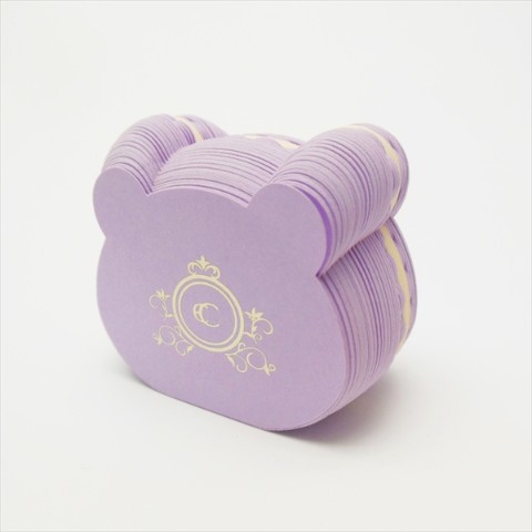 【マカロンふせん】Bear Macaron Sticky note　クマ/purple【CRU-CIAL】