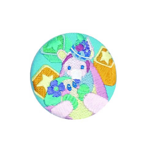 【星のカービィ】ホラグチカヨ 刺繍缶バッジ クマ