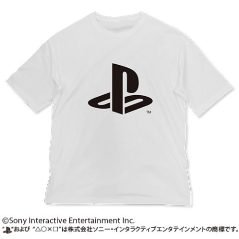 【プレイステーション】ビッグシルエットTシャツ “PlayStation”/WHITE-L