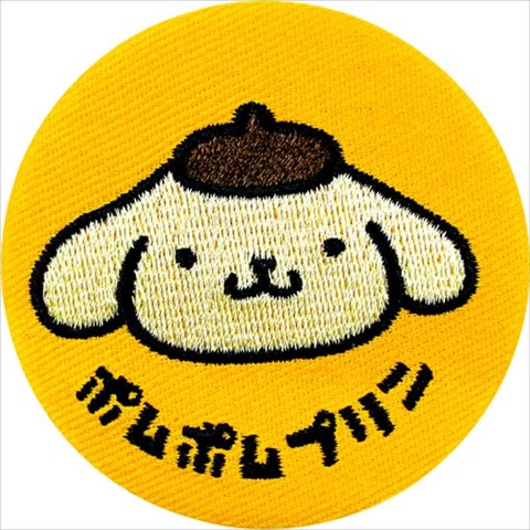 【サンリオキャラクターズ】刺繍缶バッジ ポムポムプリン