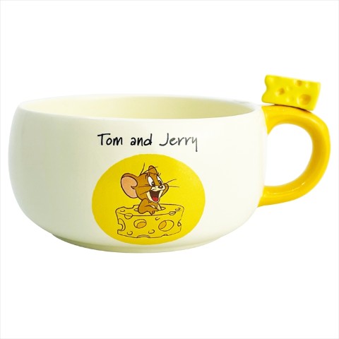 【トムとジェリー】フィギュア付きスープカップ ジェリーとチーズ