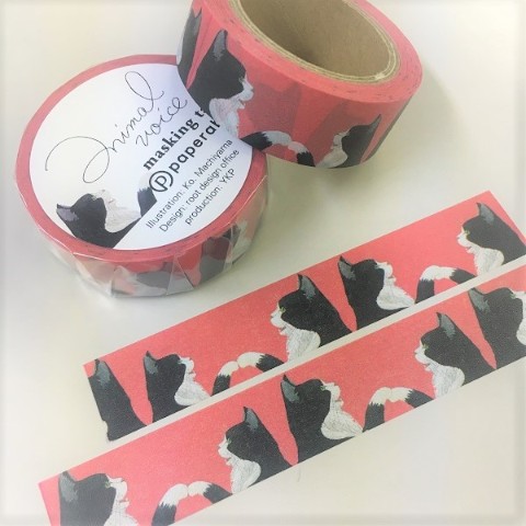 【paperable】アニマルボイスマスキングテープ(シロクロ猫) / 雑貨通販 ヴィレッジヴァンガード公式通販サイト