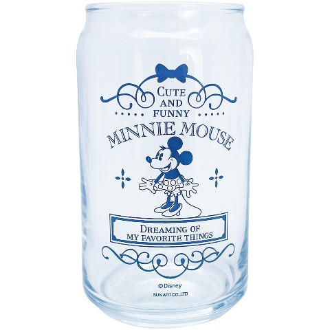 【ディズニー】缶型グラス　ミニーマウス