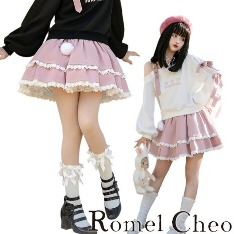 【RomelCheo】量産型ミニギャザースカート