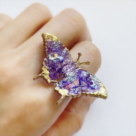 【SHINO】幻の鉱石蝶。リング