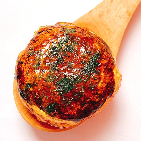 【よだれ堂】リアルな広島風お好み焼きのミニチュア食品サンプルキーホルダー