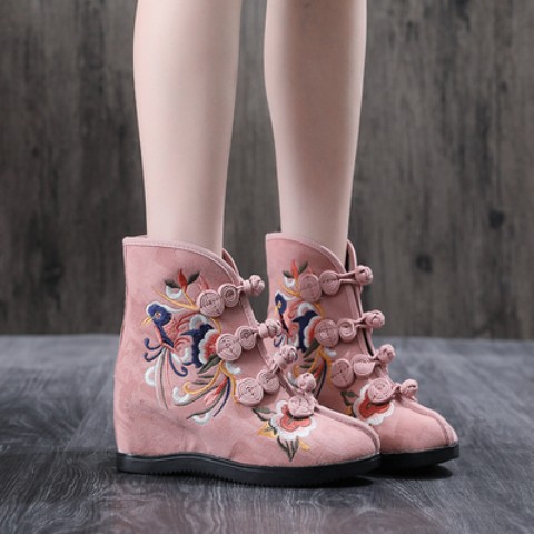 翼中華ブーツ [pink] 25cm(40)【お砂糖少女しゅくれどーる】