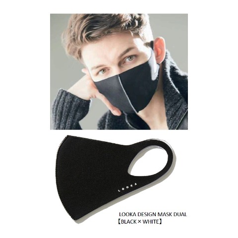 【ＬＯＯＫＡ】デザインマスク　デュアル　ＢＫ／ＷＨ　Ｓサイズ