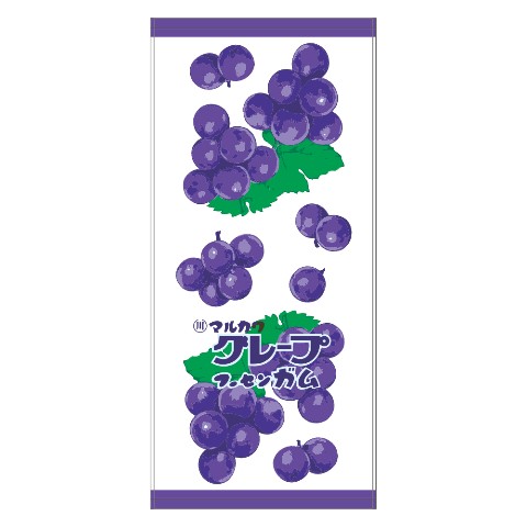 【フーセンガム】お菓子シリーズ プリントフェイスタオル マルカワガム グレープ