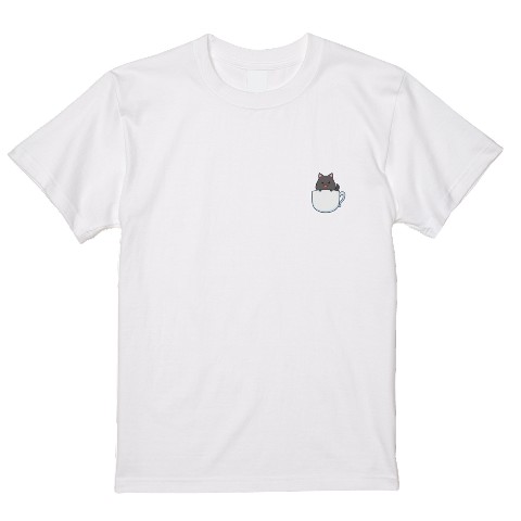 【lack】 ワンポイント刺繍Tシャツ WH  XL
