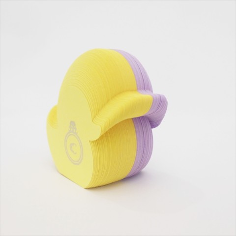 【鳥ふせん】Bird Sticky note Duck  アヒル yellow/purple【CRU-CIAL】