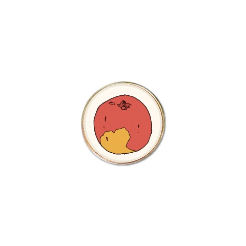 【丸千代】ピンバッジ リンゴ